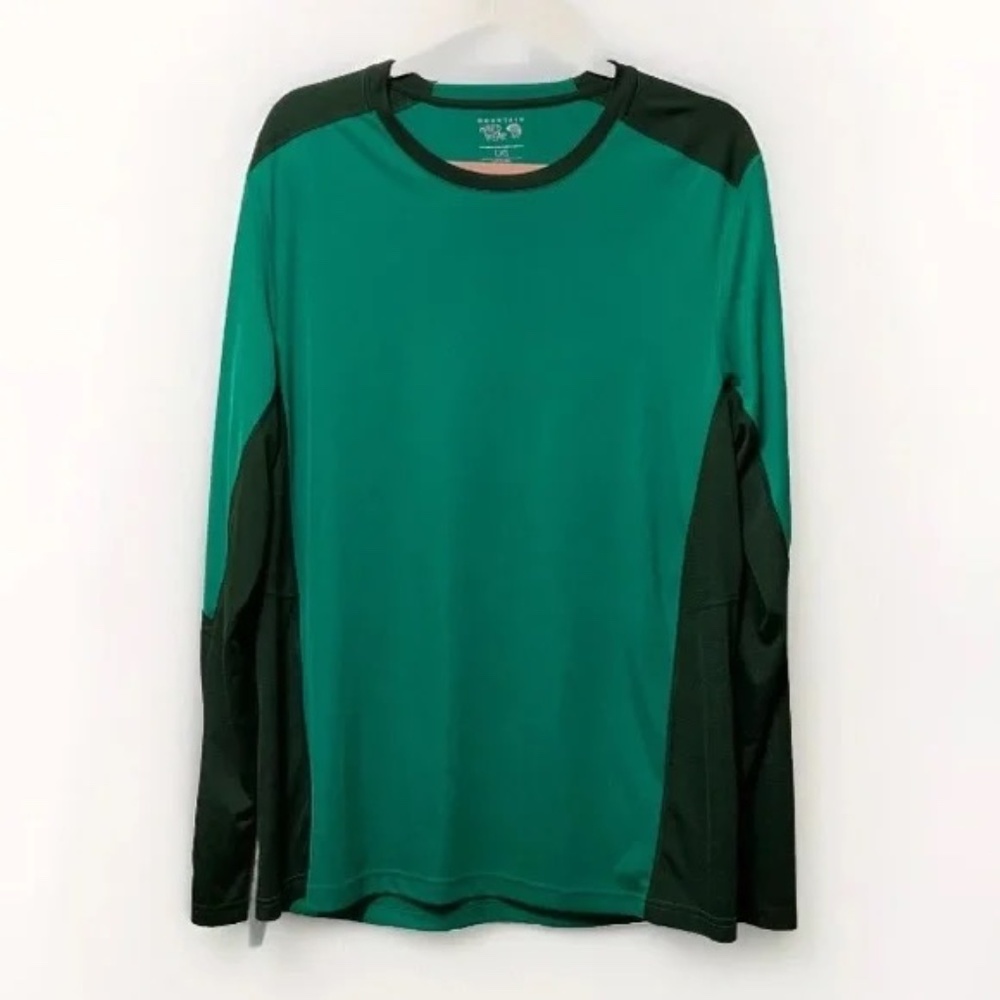 Mountain Hard Wear Forest Green Color Block Long Sleeve Size Large